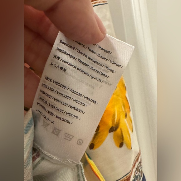 FARM RIO Tropical Mixed Scarves Button Up Shirt XS - Picture 3 of 10